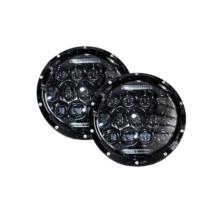 Race Sport (2) 7In Led Conversion Lenses 13X5W - Plug-&-Play H4H/L (Black) Pr RS-7LED13X5HL-PR